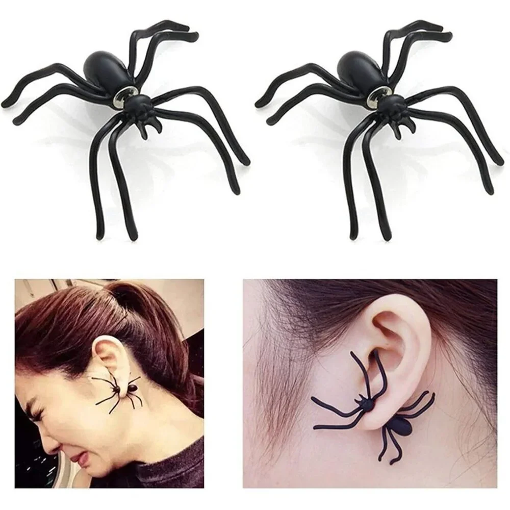 Women's Black Spider Halloween Decorations & Cosplay Party Supplies Earrings